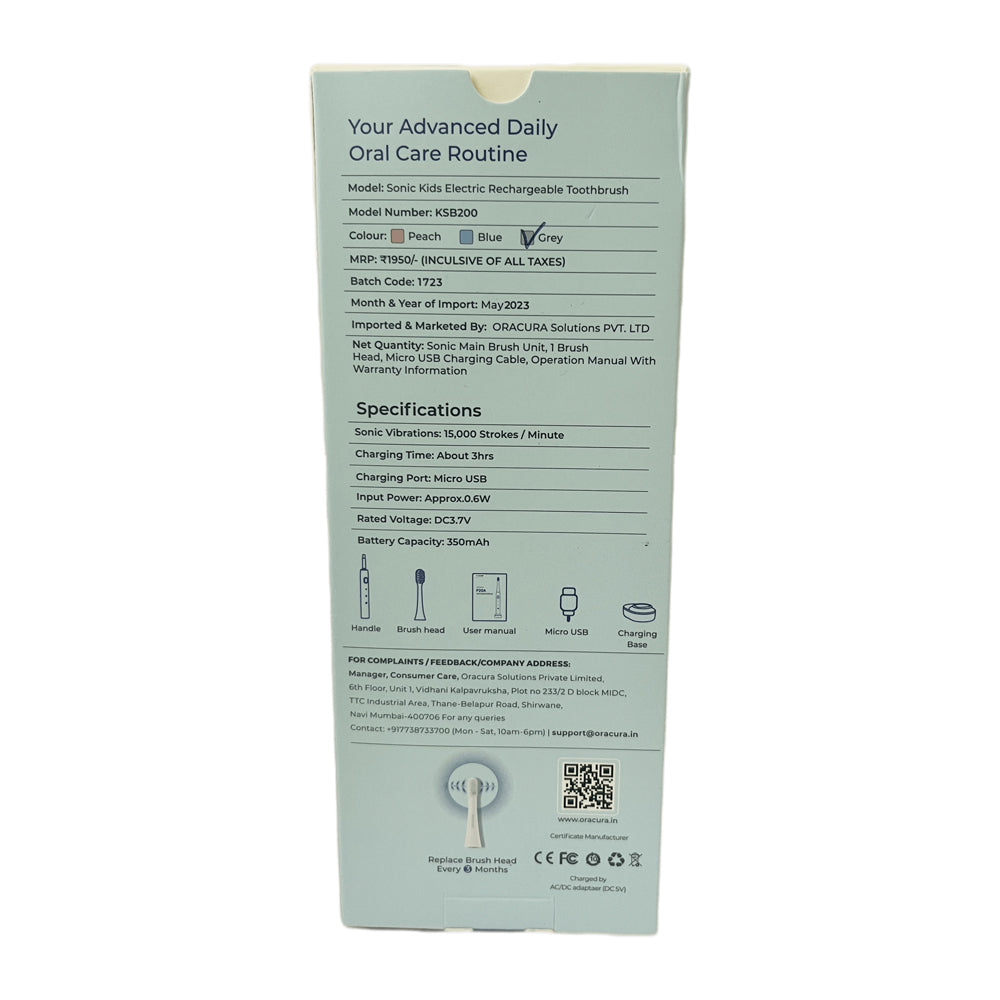 Oracura Adult Electric Toothbrush (SB 200)